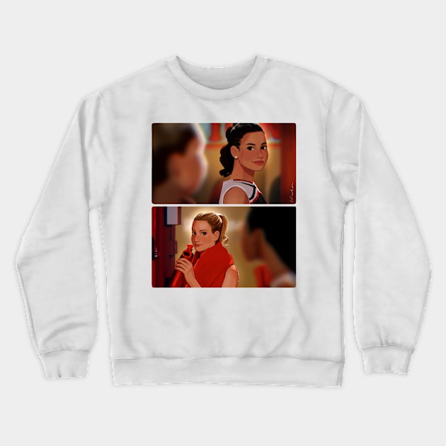 Santana and Brittany Crewneck Sweatshirt by curiousquirrel